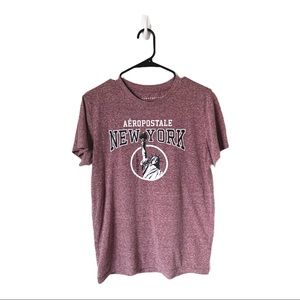 Aeropostale NY Maroon Graphic Tee - Men’s Small